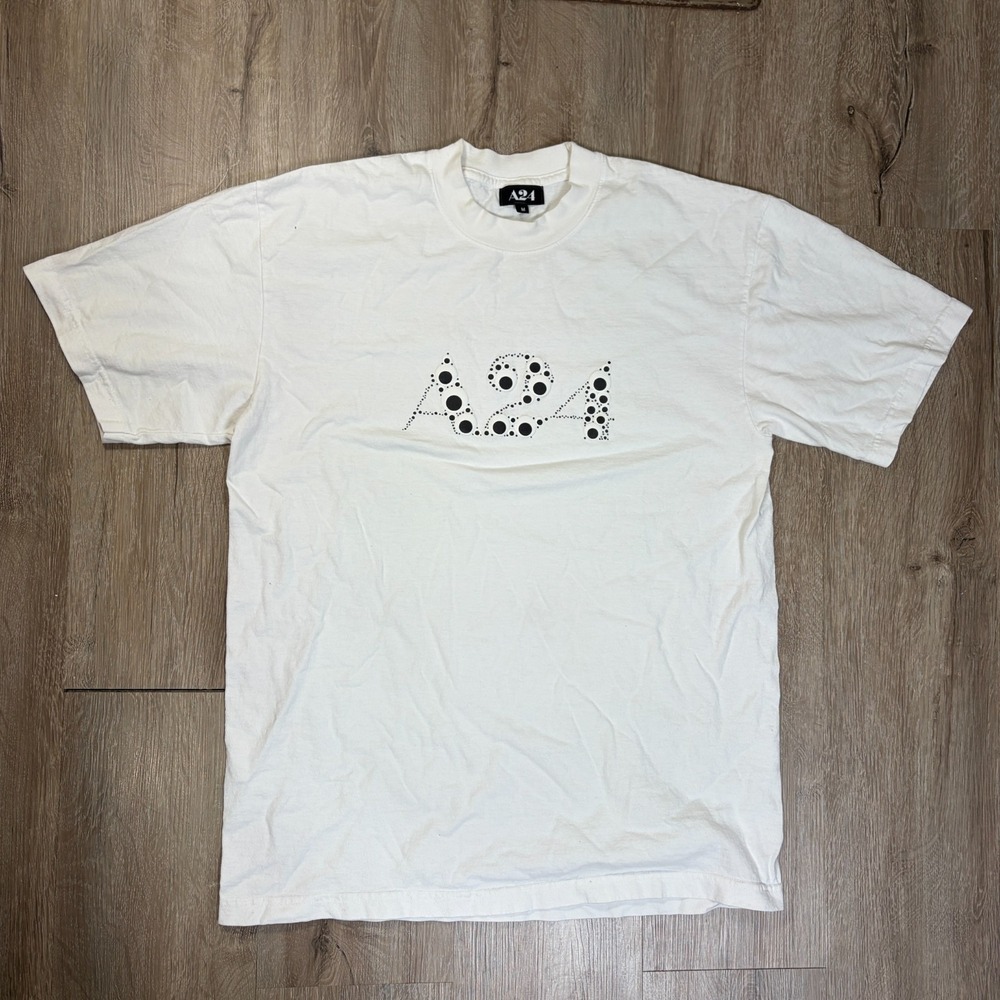 A24 Everything Everywhere All At Once Medium Googly Eye Puff Print Logo T Shirt